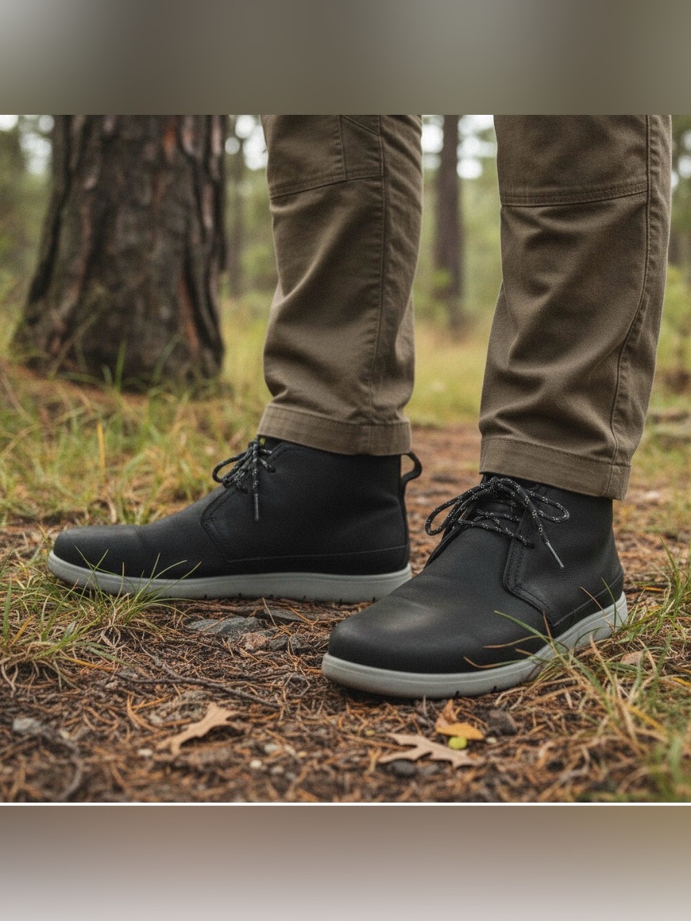 UGG Men's Black Chukka Boots with Gray Sole